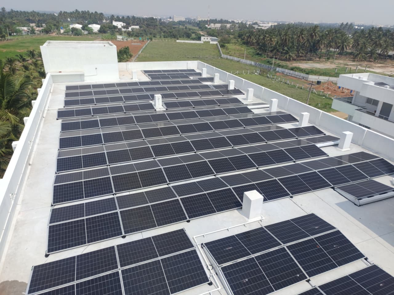 Solar array in Tamil Nadu, the kind of installation a panel-cleaning robot can be assessed for
